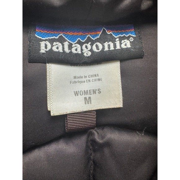 Patagonia Women Down Long Puffer Coat downtown Loft chocolate Brown Sz M Hooded - Picture 3 of 16